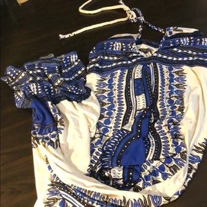 Stella Morgan Long tie neck v neck dress Size 12